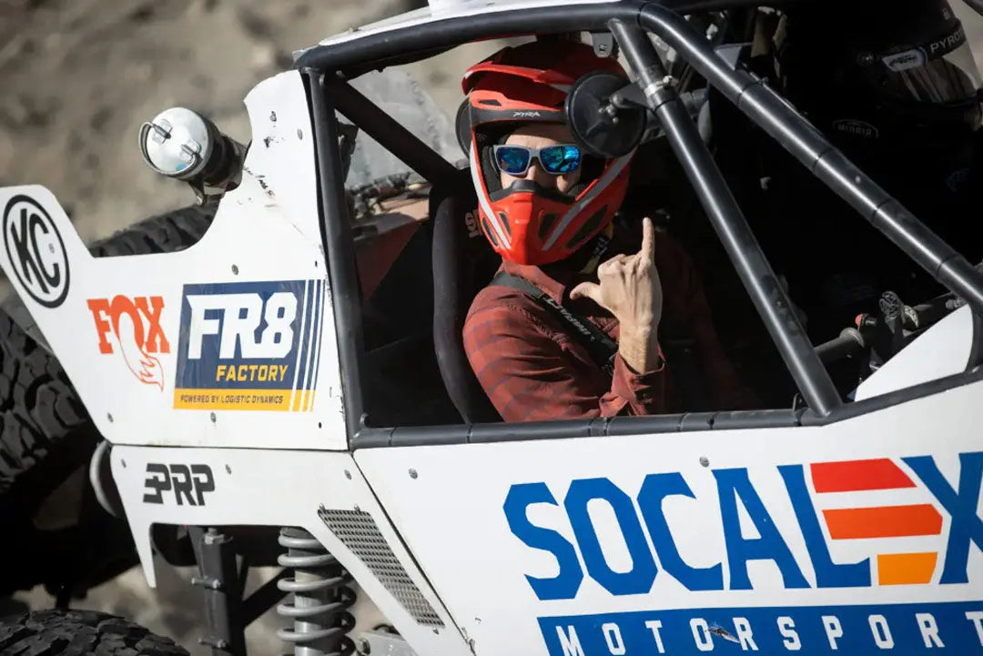 Bryon Dorr of Gear Junkie driving the Socalx King of the Hammers vehicle