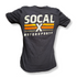 Socalx Motorsports Logo Women's Black T-Shirt back of shirt