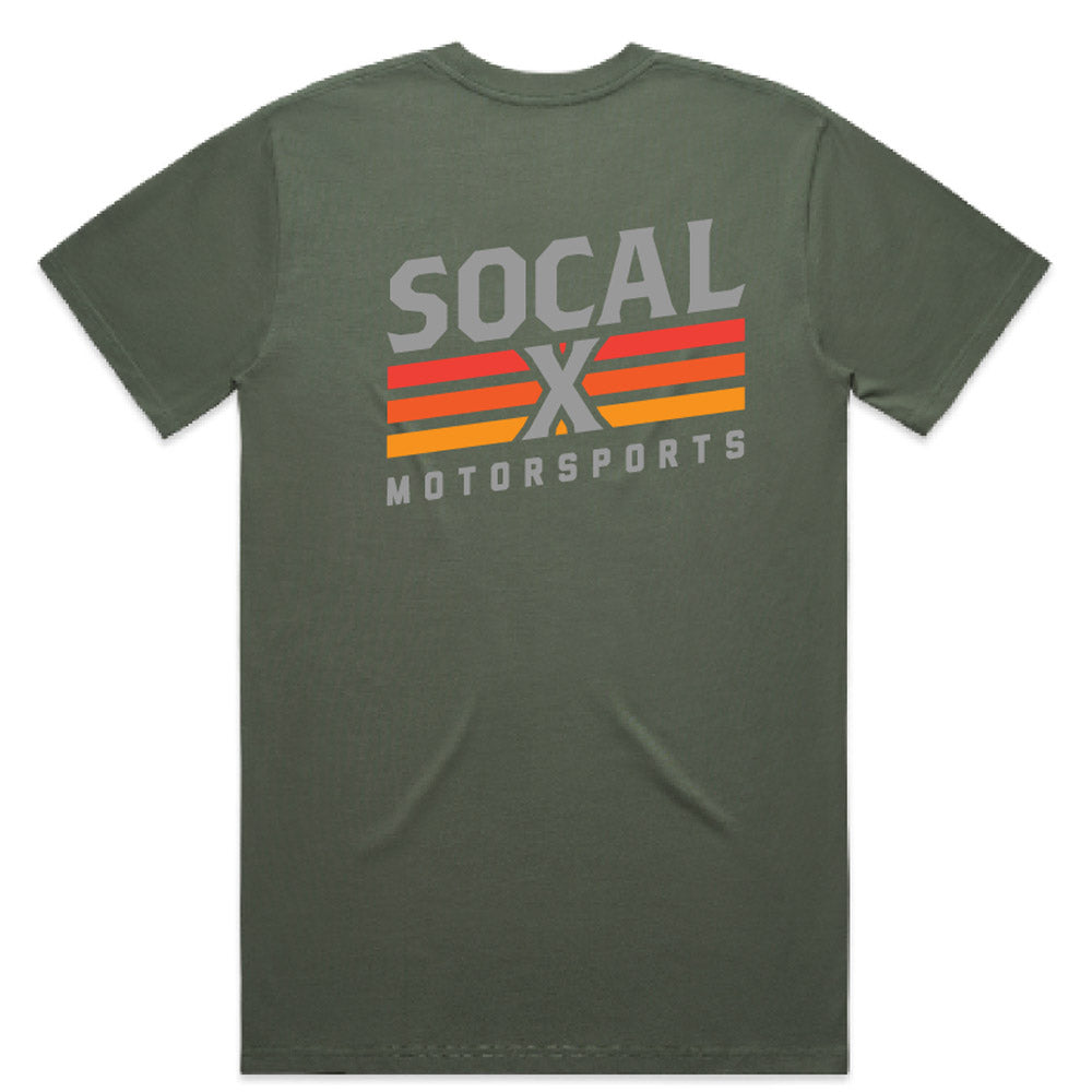 Men's Cypress Green T-Shirt w Socalx Logo back