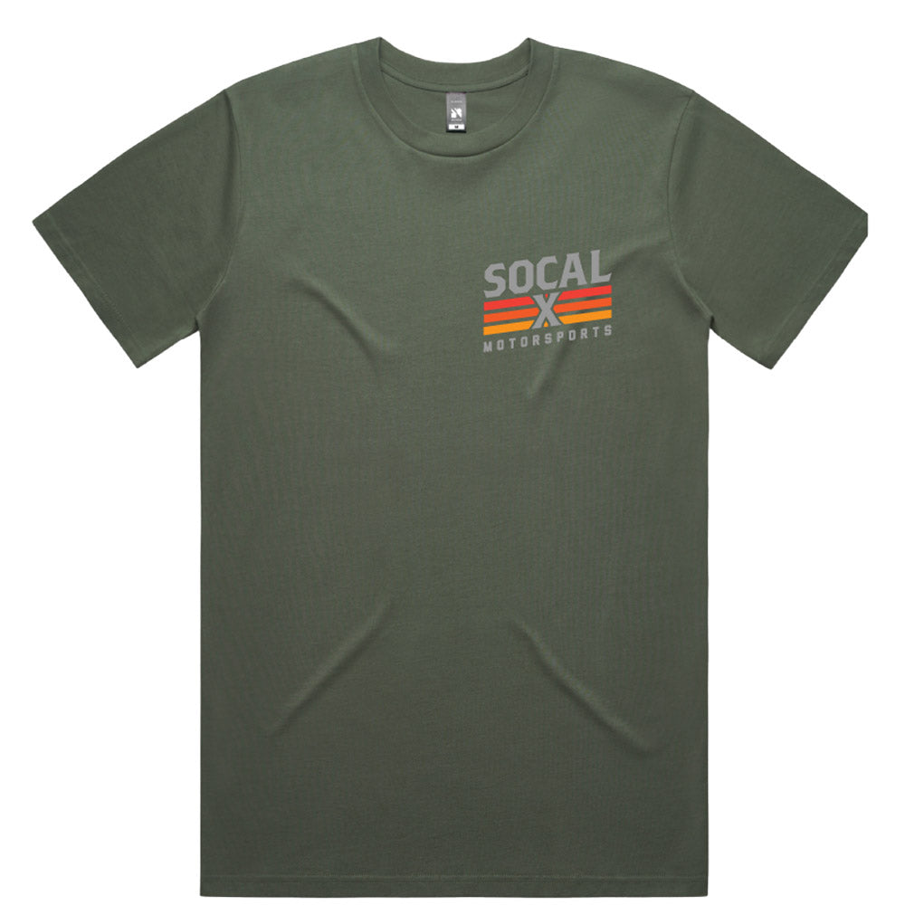 Men's Cypress Green T-Shirt w Socalx Logo back front