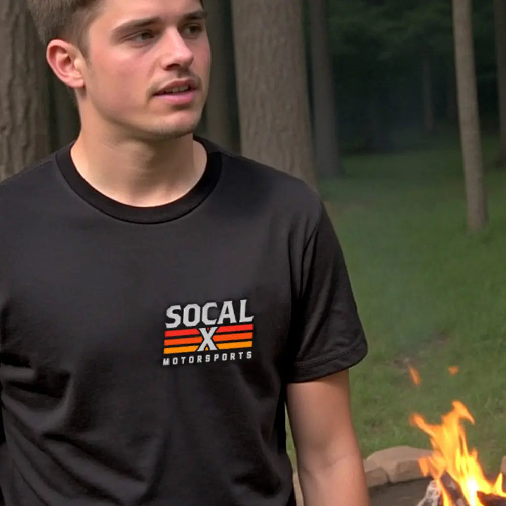 Men's Black T-Shirt w Socalx Logo front