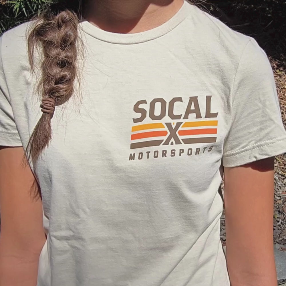 Socalx Motorsports Logo Women's Tan T-Shirt video