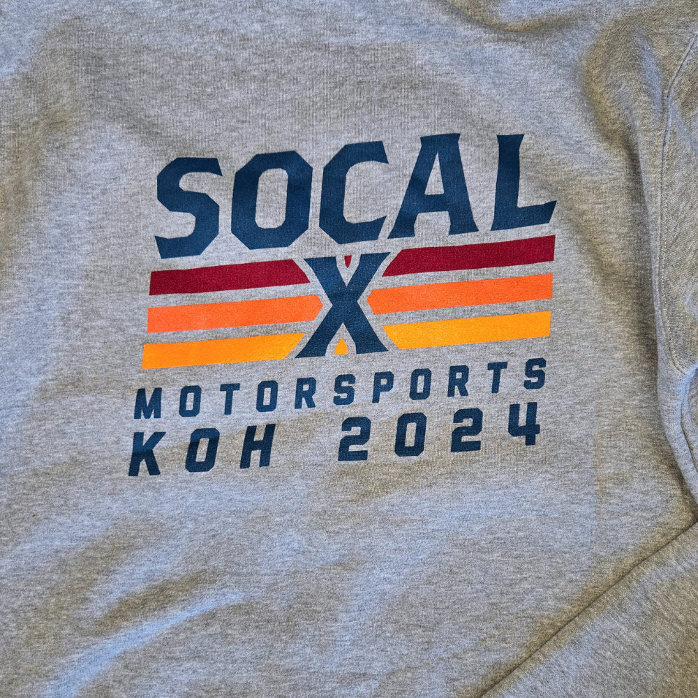 Socalx Motorsports KOH 2024 Hoodie in Light Grey