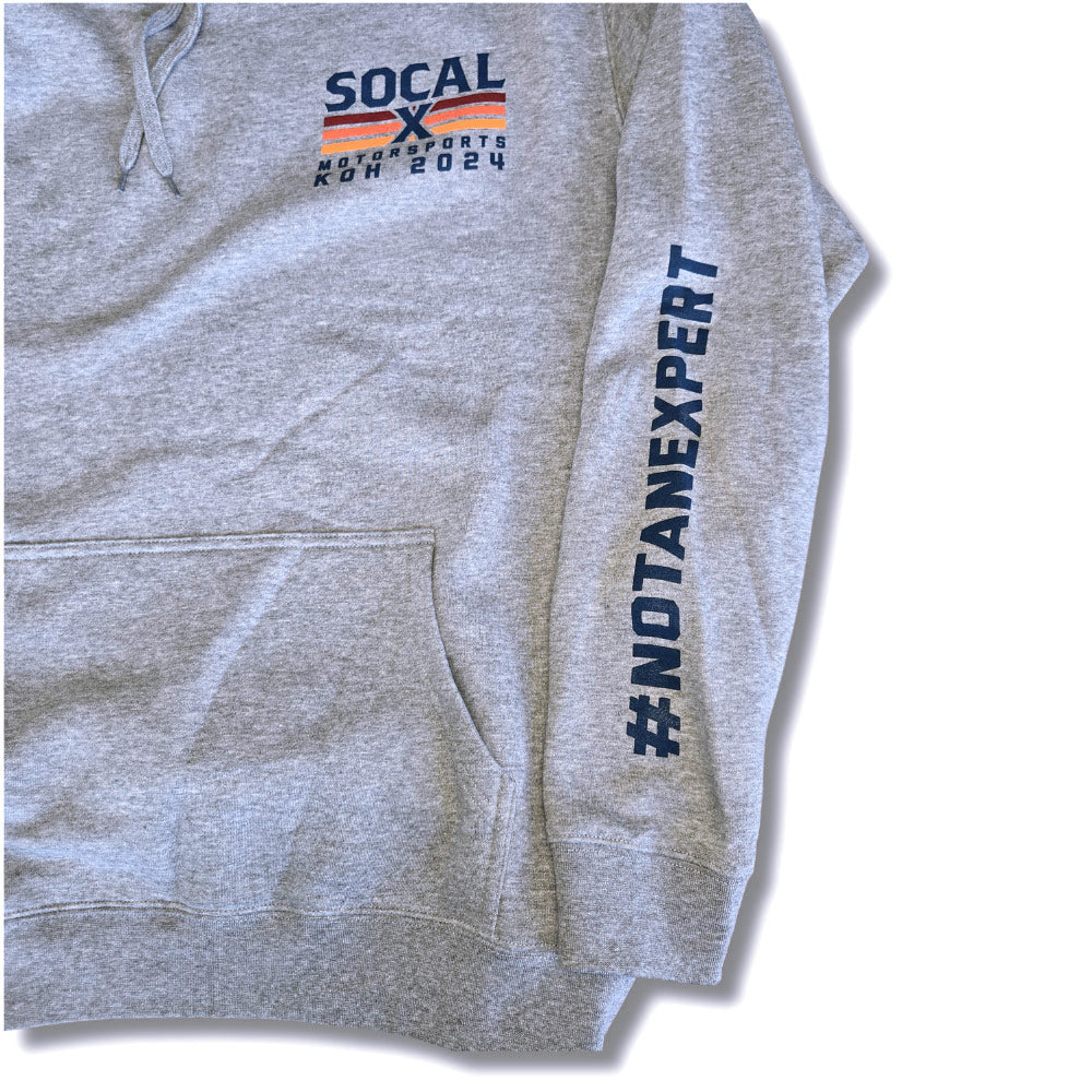 Light Grey Hoodie with Socalx Motorsports & King of the Hammers 2024 Logo