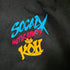 Men's Black Hoodie w Nick Sawyers Artwork KOH 2024 front logo closeup