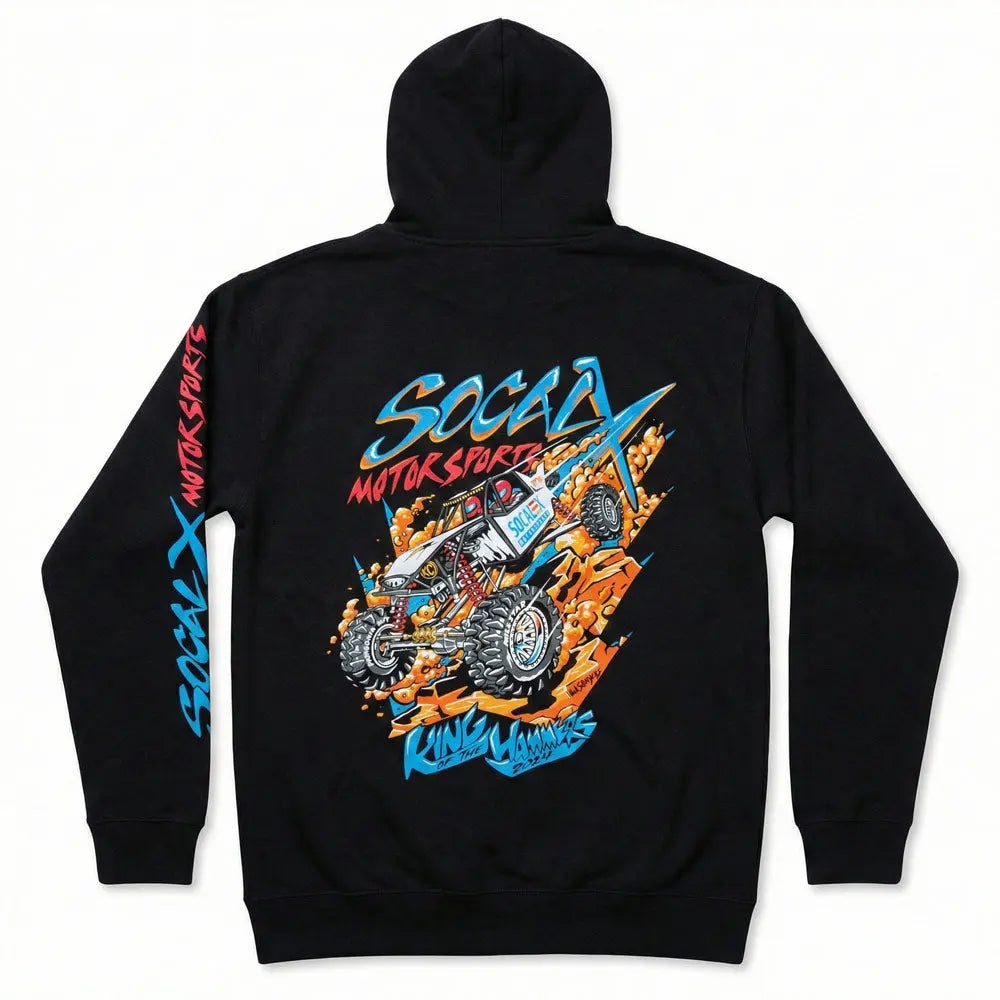 Men's Black Hoodie w Nick Sawyers Artwork KOH 2024 rear/back artwork