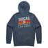 Petrol Blue Hoodie with Socalx KOH2024 Logo back logo