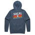 Petrol Blue Hoodie with Socalx Motorsports Logo Socalx