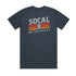 Men's Petrol Blue T-Shirt w Socalx Logos back