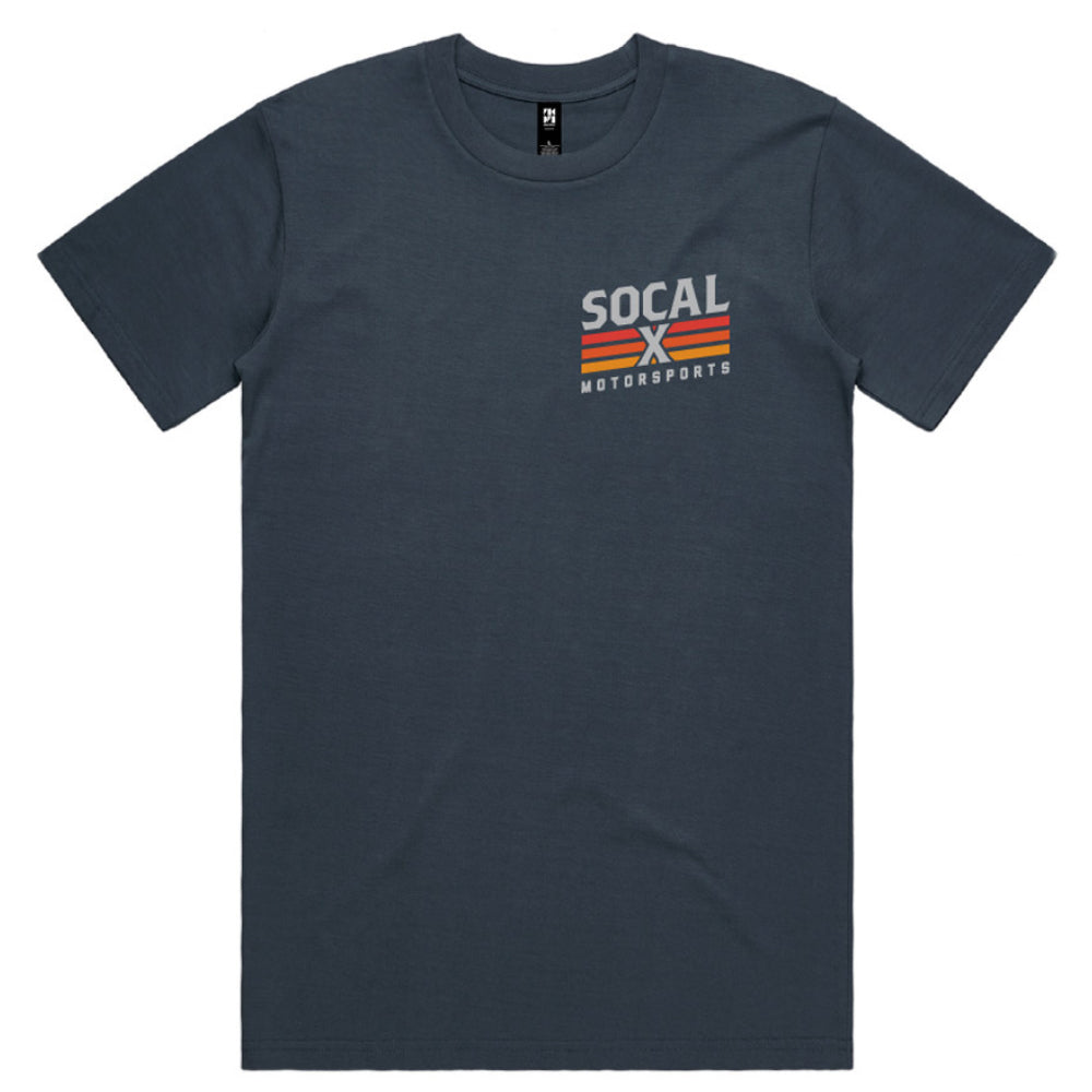 Men's Petrol Blue T-Shirt w Socalx Logos