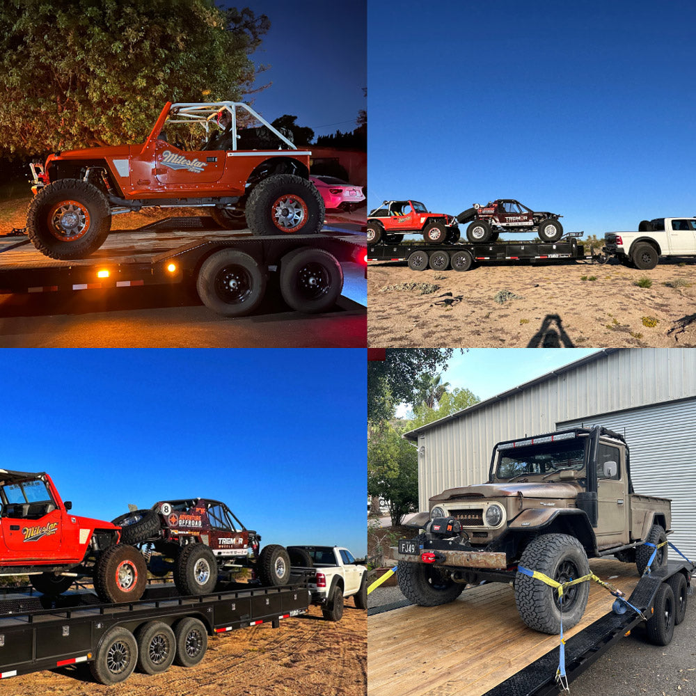 Off-road race vehicle transport by FR8 Factory logistics hauling off-road race vehicles